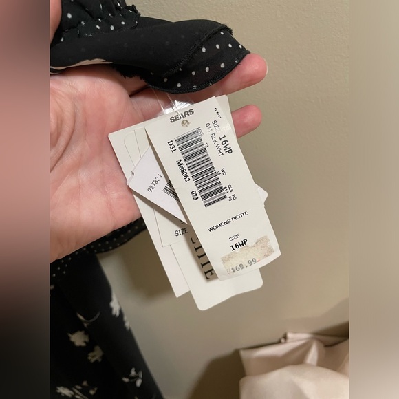 Vintage Floral Black 2 Piece Dress - Picture 13 of 15